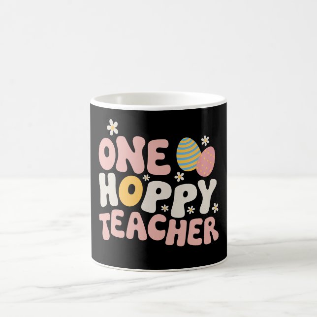 Mug Un enseignant hoppy de Pâques enseignant rétro gro (Centre)