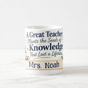 Mug Un enseignant plante des graines de connaissance C