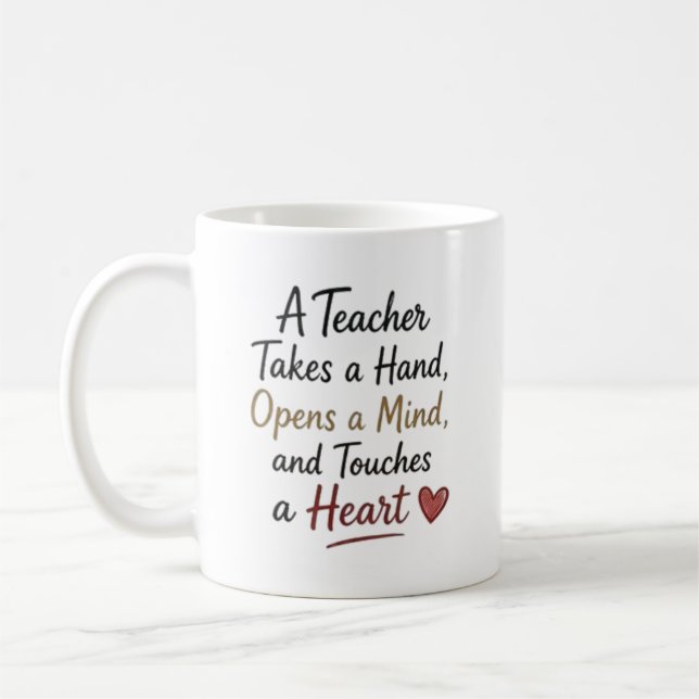 Mug Un enseignant prend la main, ouvre un esprit Perso (Gauche)