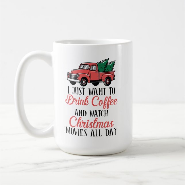 Mug Un esprit de Noël brillant dans une conception de  (Gauche)