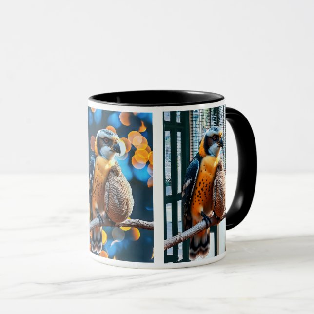 Mug Un faucon descendant des rapaces fixe l'horizon. (Devant droit)