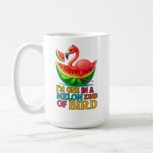 Mug Un flamant rose dans un melon - Oiseau tropical dr