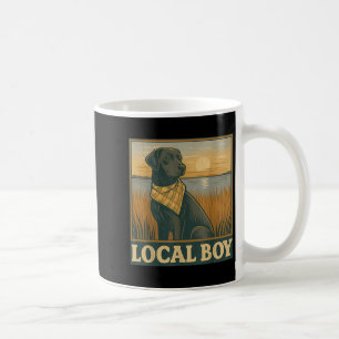 Mug Un garçon local Black Lab Chasse Chien Marais Scèn