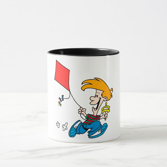 Mug Un Garçon Volant Un Cerf-volant (Créateur téléchargé)