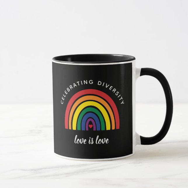 Mug Un Gay pride LGBT célèbre la diversité L'amour est (Droite)