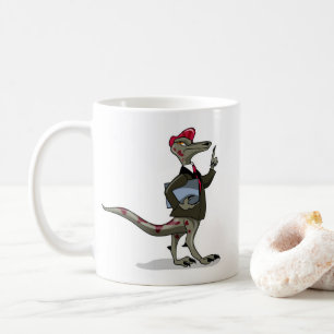 Mug Un Greffier De Caricature Iguanodon.