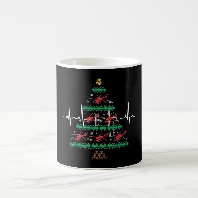 Mug Un hélicoptère, un pilote de Noël laid, un cadeau  (Centre)