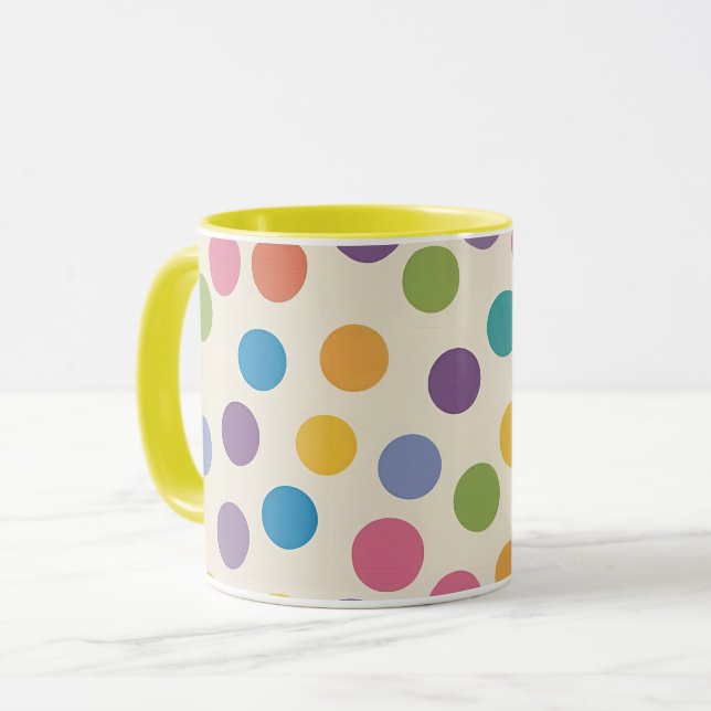 Mug Un Hexagon Abstrait lumineux et amusant (Devant gauche)