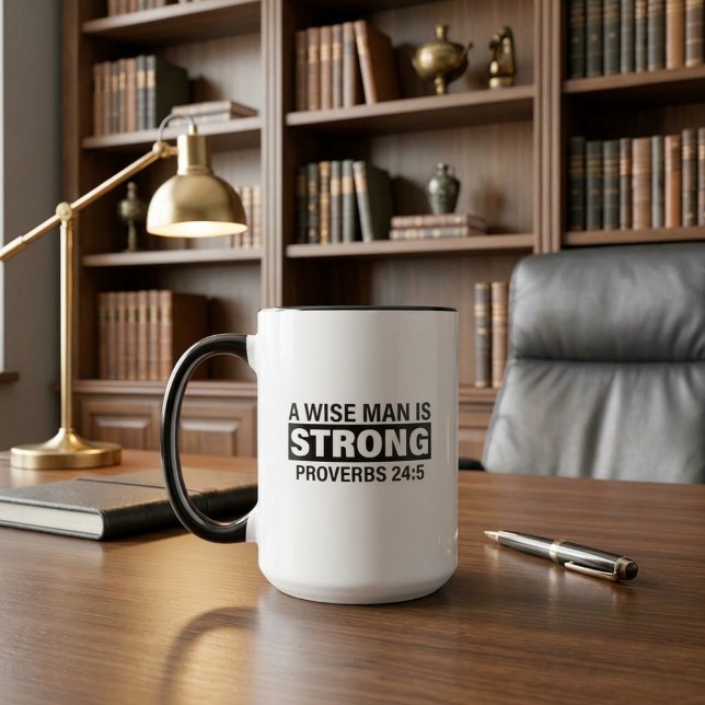 Mug "Un homme sage est fort"  (Créateur téléchargé)