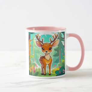Mug Un jeune cerf tout mignon te regarde.