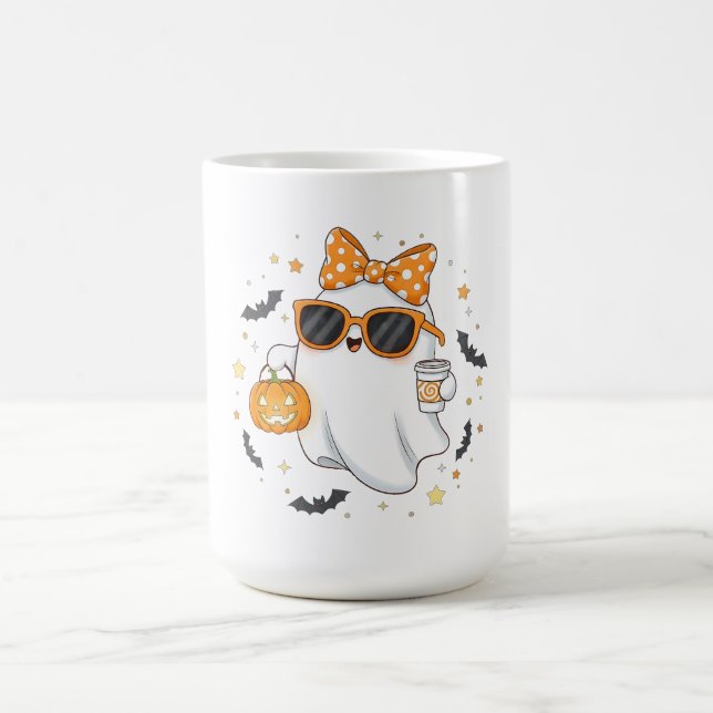 Mug Un joli fantôme d'Halloween avec Citrouille (Centre)