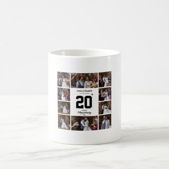 Mug Un joyeux anniversaire 10 photo Collage (Centre)