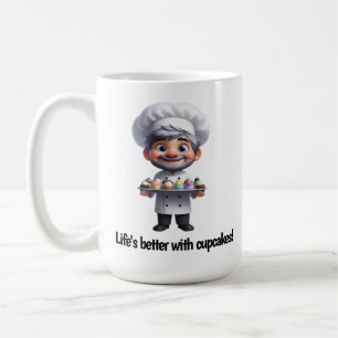 Mug Un joyeux chef pâtissier Posing pour la caméra