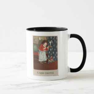 Mug Un joyeux ChristmasGirl tenant un chandelier