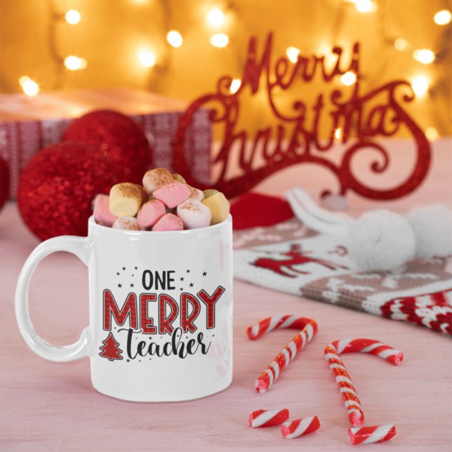 Mug Un joyeux enseignant Noël personnalisé (Créateur téléchargé)