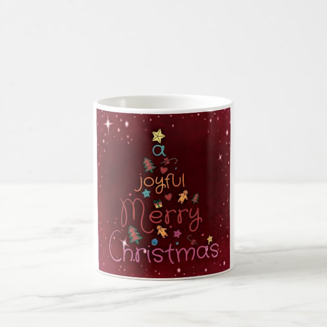 Mug Un joyeux Noël de Noël sur le rouge (Centre)