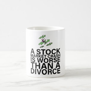 Mug Un krach du marché stock est pire qu'un divorce