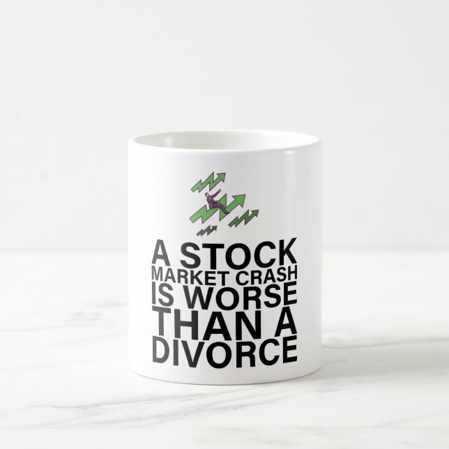 Mug Un krach du marché stock est pire qu'un divorce (Centre)