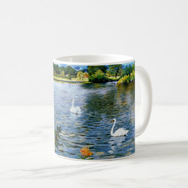 Mug Un lac de Long Island, beaux-arts, (Devant droit)