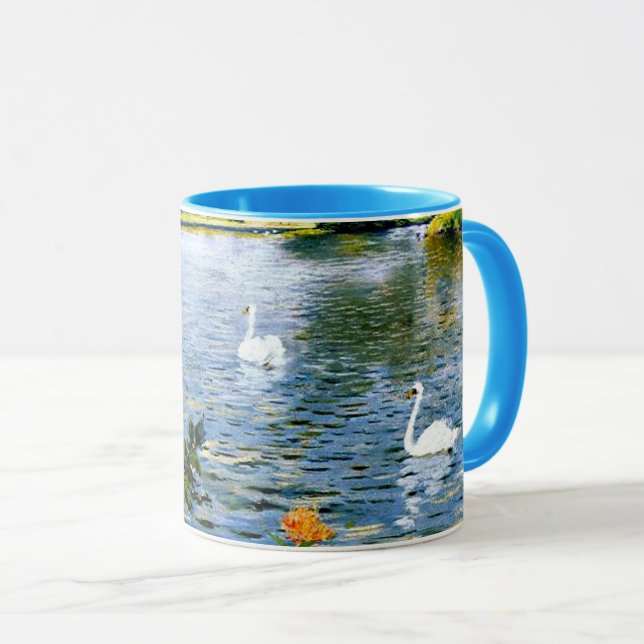 Mug Un lac de Long Island, beaux-arts, (Devant droit)