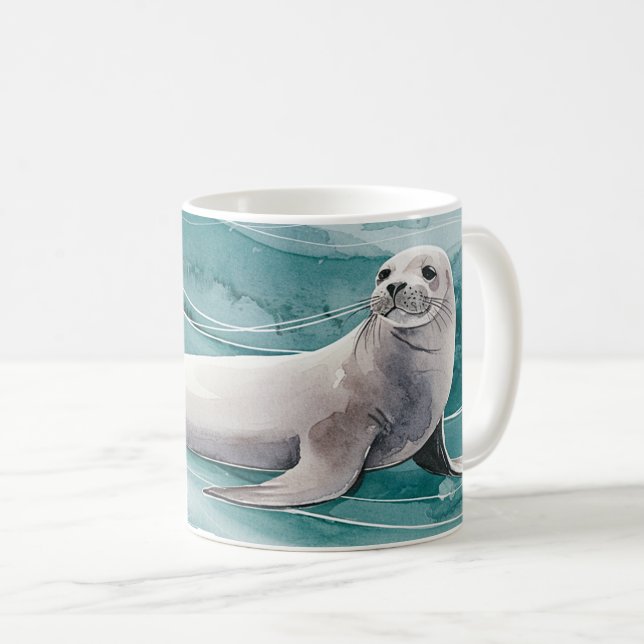 Mug Un lion de mer ludique (Devant droit)