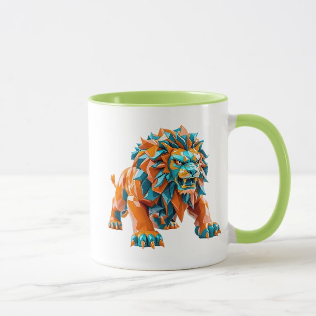 Mug Un lion féroce sur le point d'attaquer. (Droite)