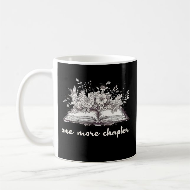 Mug Un livre de plus avec des fleurs  (Gauche)