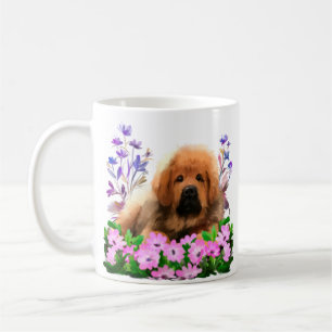 Mug Un Mastiff espiègle est allongé sur le sol