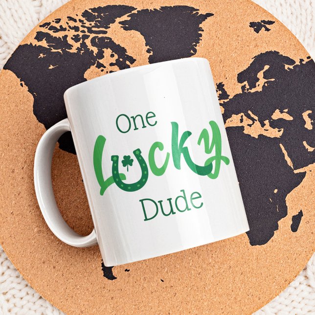 Mug Un mec chanceux | Personnalisable St Patrick's Day (Créateur téléchargé)
