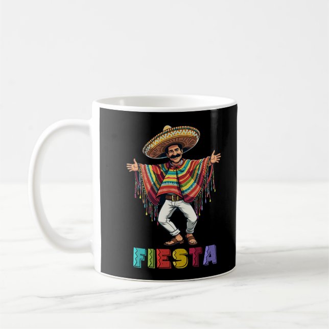 Mug Un Mexicain À Poncho Danser Fiesta Cinco de Mayo (Gauche)