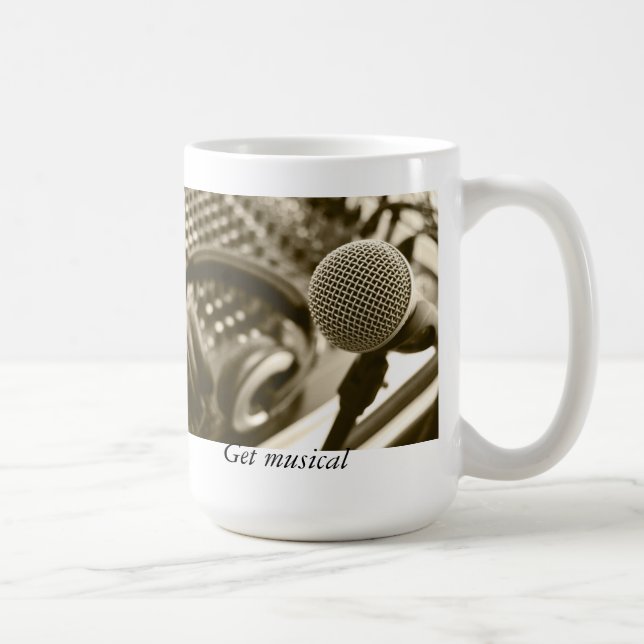 Mug Un microphone et écouteurs (Droite)