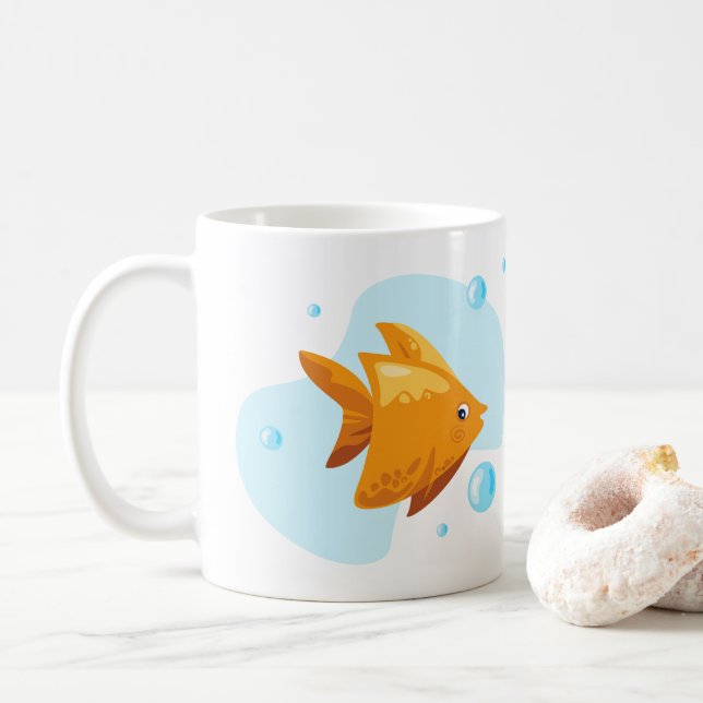 Mug Un monde sous-marin mignon. La vie marine. Poisson (Avec donut)