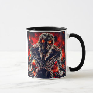 Mug Un monstre sort des flammes.