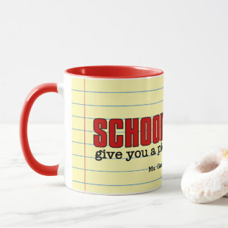 Mug Un morceau d'esprit amusant de l'enseignant Rouge 