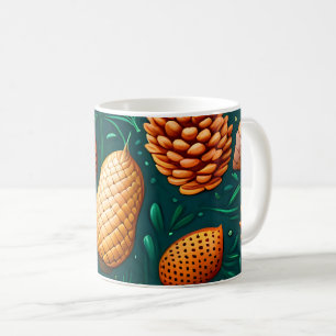 Mug Un Motif de Pinecones et Acorns