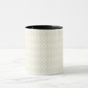 Mug un motif géométrique blanc et or