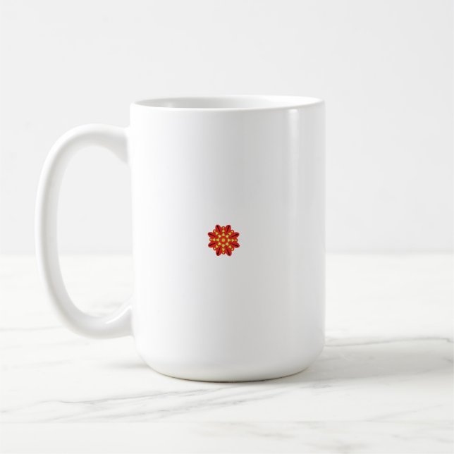 Mug Un motif graphique avec interverrouillage rouge et (Gauche)