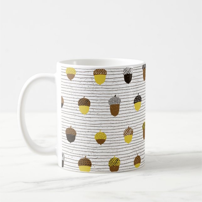 Mug Un motif sans soudure. Décor de surface d'automne. (Gauche)