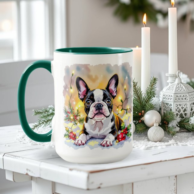 Mug Un Noël doux avec un terrier de Boston (Créateur téléchargé)