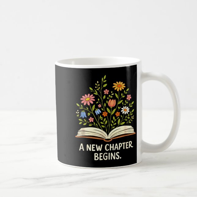Mug Un nouveau chapitre commence inspirant la biblioth (Droite)