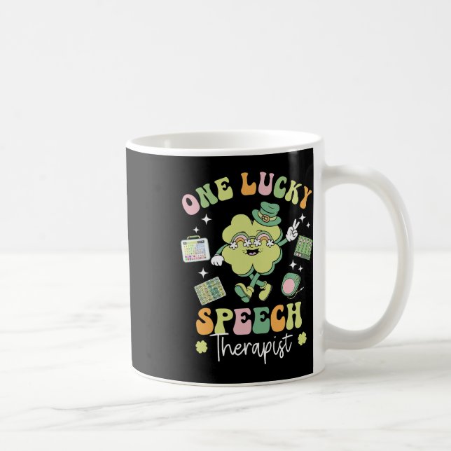 Mug Un orthophoniste chanceux Slp trèfle Saint Patrick (Droite)