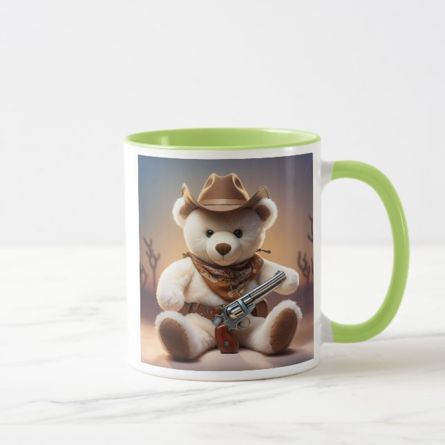 Mug Un ours en peluche déguisé en cowboy. (Droite)