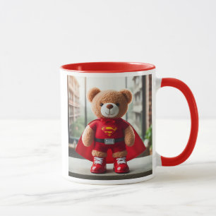 Mug Un ourson super-héros en peluche.