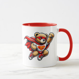Mug Un ourson super-héros en plein vol.