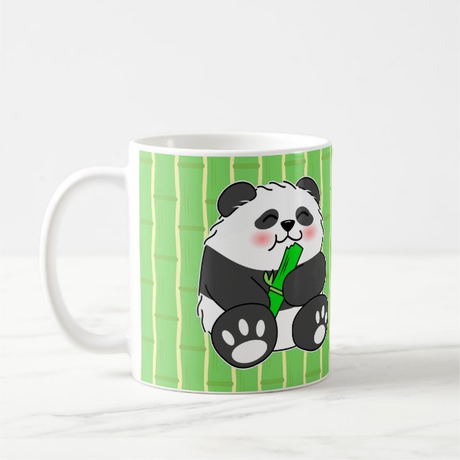 Mug Un Panda Bébé Mignonne Mangeant Stalk Bambou (Gauche)