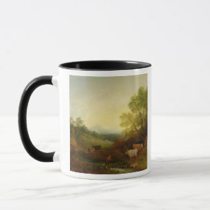 Mug Un paysage avec des bétail et des figures d'un