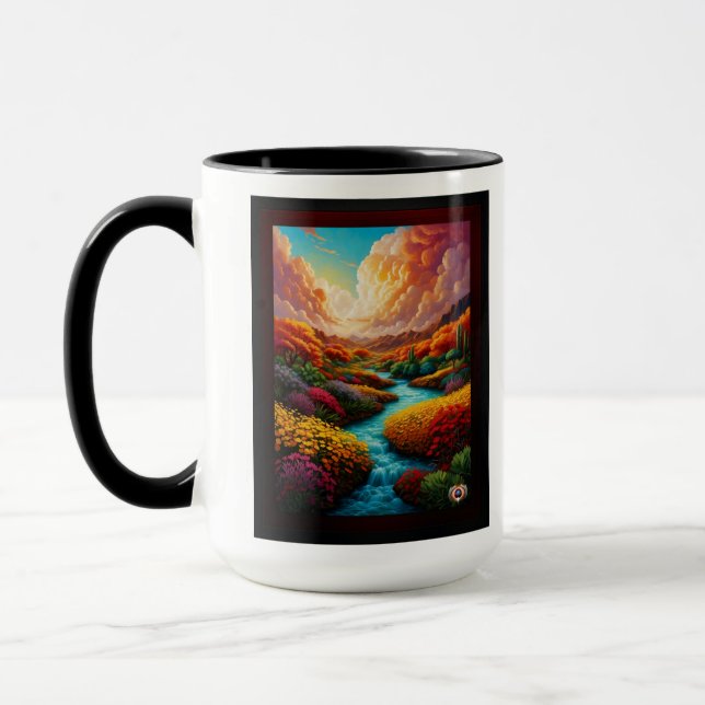 Mug Un paysage d'Imaginaire à couper le souffle Art IA (Gauche)
