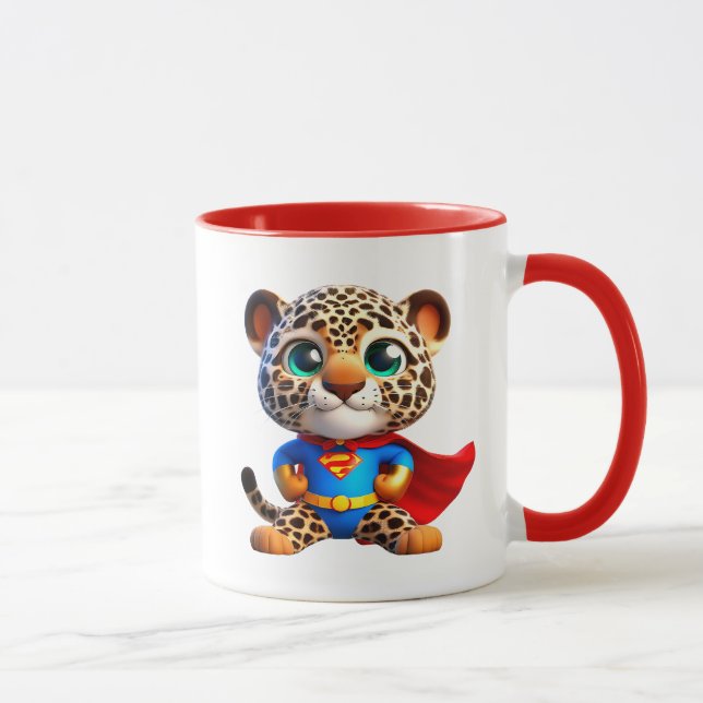 Mug  Un petit léopard prêt à sauver le monde. (Droite)