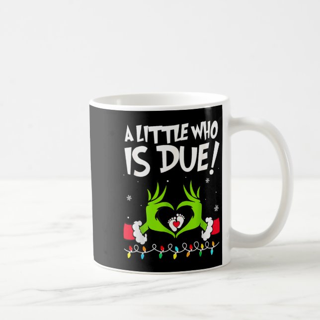 Mug Un petit qui est dû Annonce de grossesse Noël (Droite)