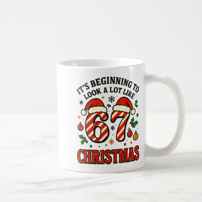 Mug Un peu comme Noël 67 Six Sept Noël drôle 6-7 B (Droite)